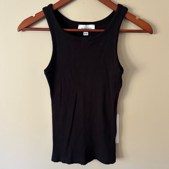 Daily Story Black Ribbed Tank Top - Picture 2 of 7